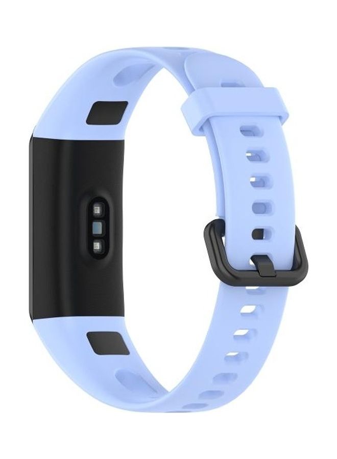 BGM Metal Buckle Silicone Strap For Huawei Honor Band 5i/4 Blue - Image 2