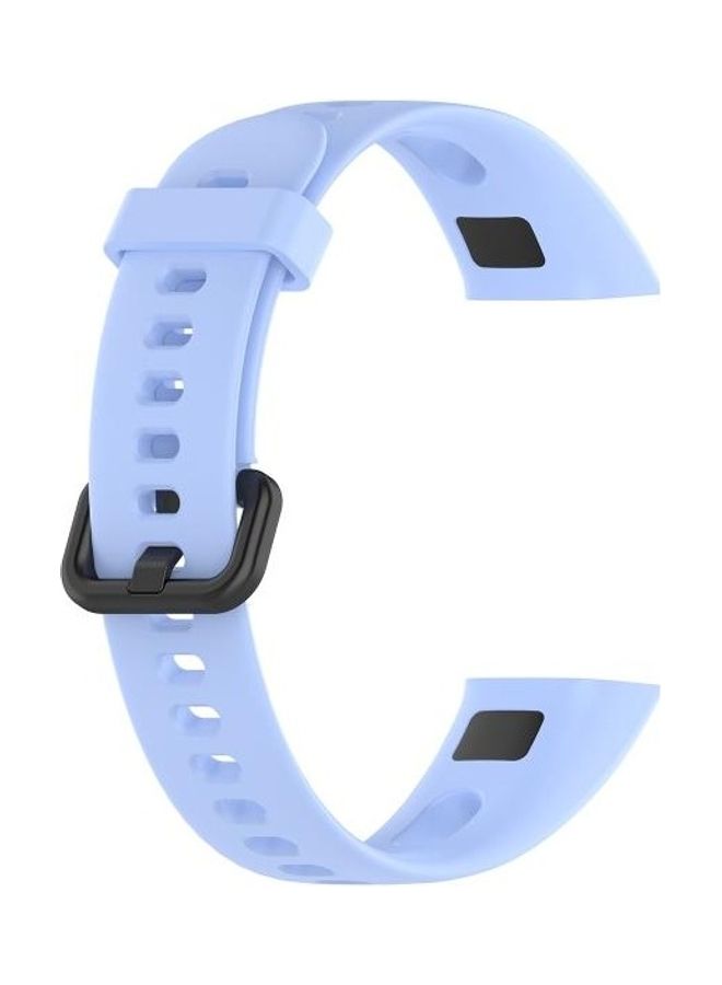 BGM Metal Buckle Silicone Strap For Huawei Honor Band 5i/4 Blue - Image 3