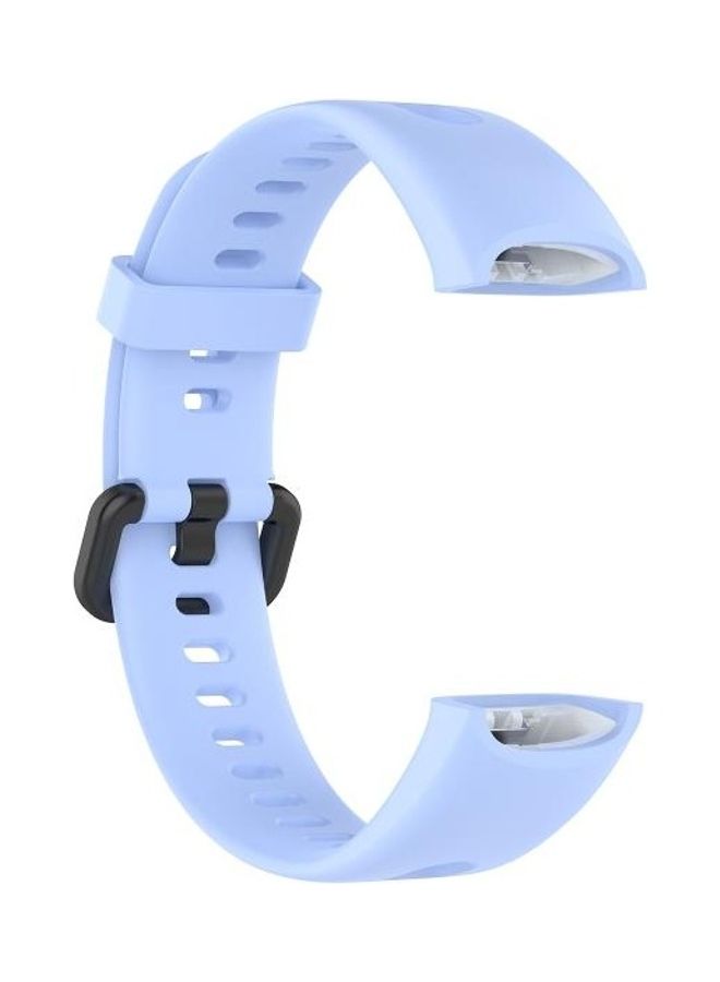 BGM Metal Buckle Silicone Strap For Huawei Honor Band 5i/4 Blue - Image 4