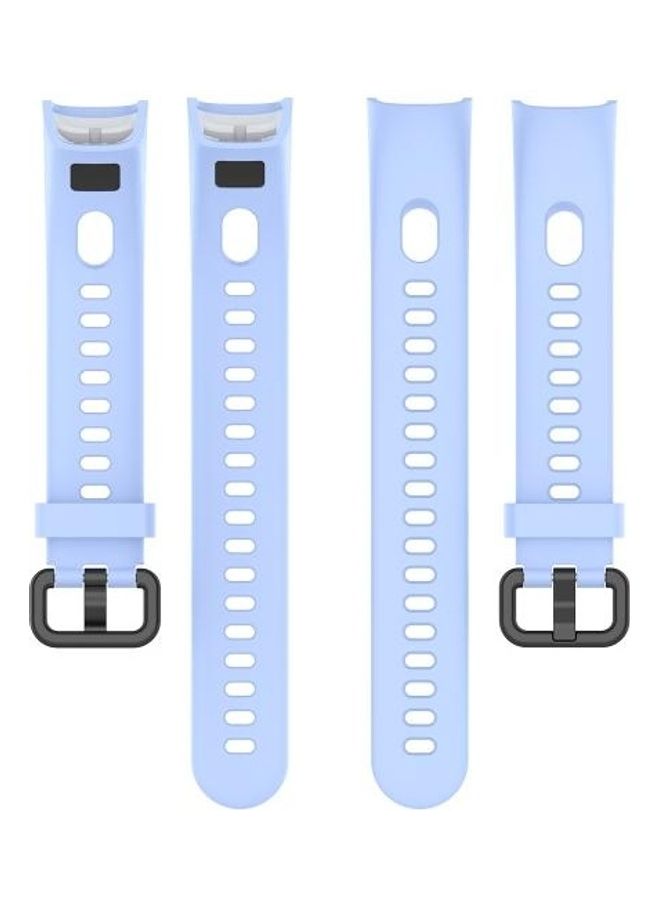 BGM Metal Buckle Silicone Strap For Huawei Honor Band 5i/4 Blue - Image 5