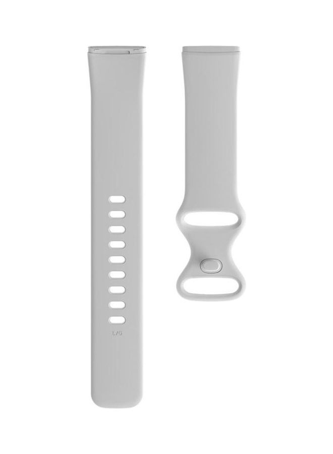 BGM Silicone Replacement Strap Watchband For Fitbit Versa 3 / Sense, Size: S White - Image 2