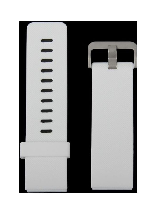 BGM Oblique Texture Silicone Watchband For Fitbit Blaze White - Image 2