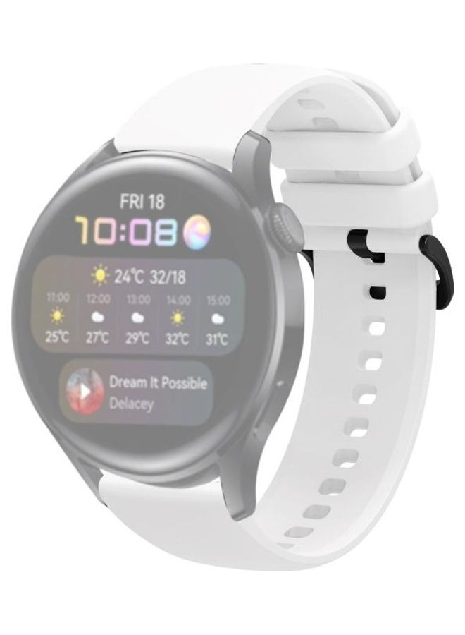 BGM Silicone Replacement Strap For Huawei Watch 3/3 Pro White - Image 1
