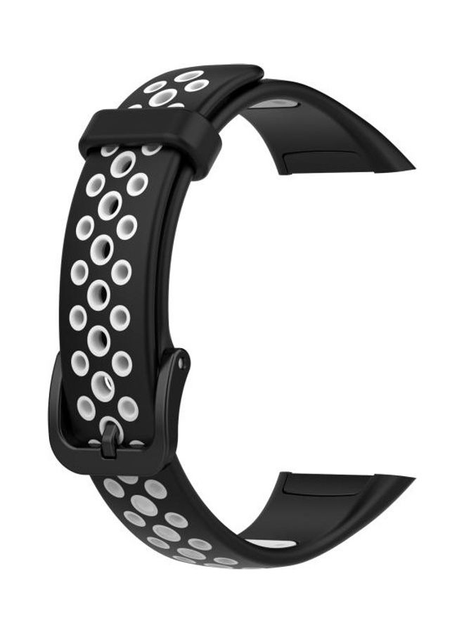 BGM Replacement Strap for Huawei Band 6 and Honor Band 6 Black/White - Image 3