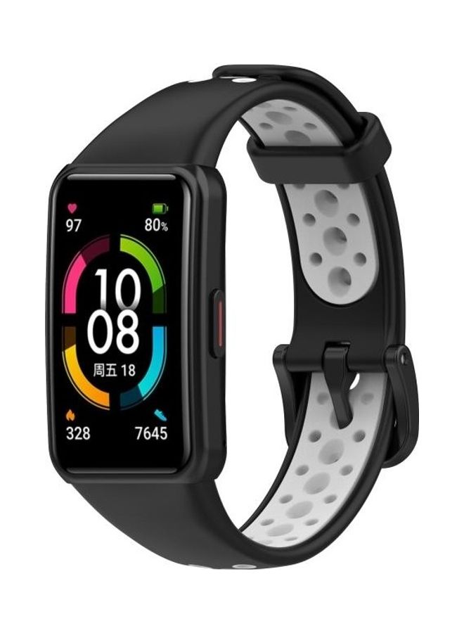 BGM Replacement Strap for Huawei Band 6 and Honor Band 6 Black/White - Image 4