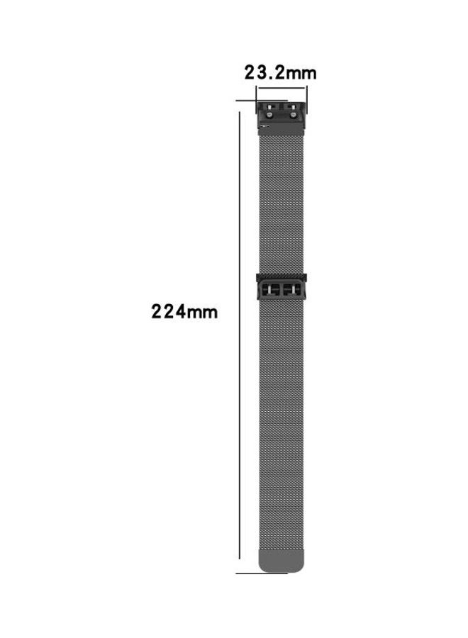 BGM - Milanese Replacement Wrist Strap For Garmin Forerunner 35 / 30 Silver - Image 1