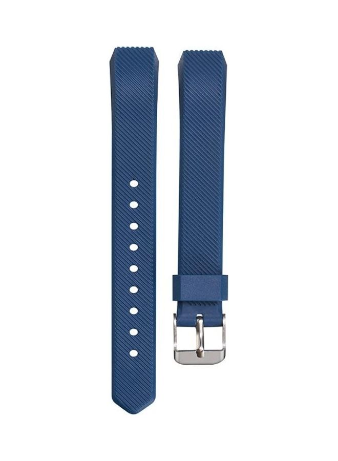 BGM Silicone Replacement Wrist Strap Watchband with Buckle For Fitbit Alta Blue - Image 1