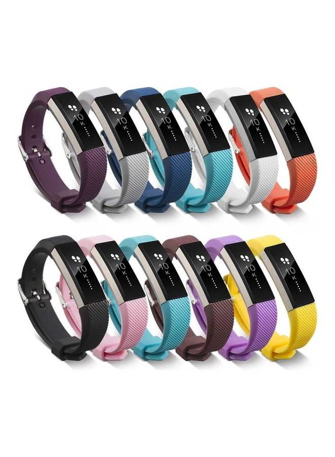 BGM Silicone Replacement Wrist Strap Watchband with Buckle For Fitbit Alta Blue - Image 4