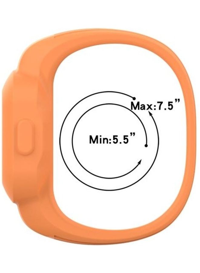 BGM No Buckle Silicone Pure Color Replacement Watchband For Garmin Vivofit JR3 Yellow - Image 4