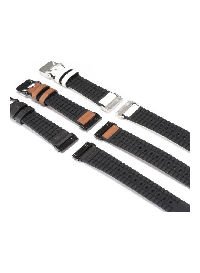 BGM Leather Replacement Strap Watchband For Fitbit Versa 3 White - Image 5