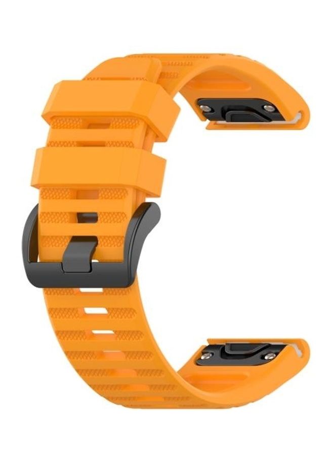 BGM Smart Quick Release Silicon Wrist Strap For Garmin Fenix 6 Yellow - Image 2