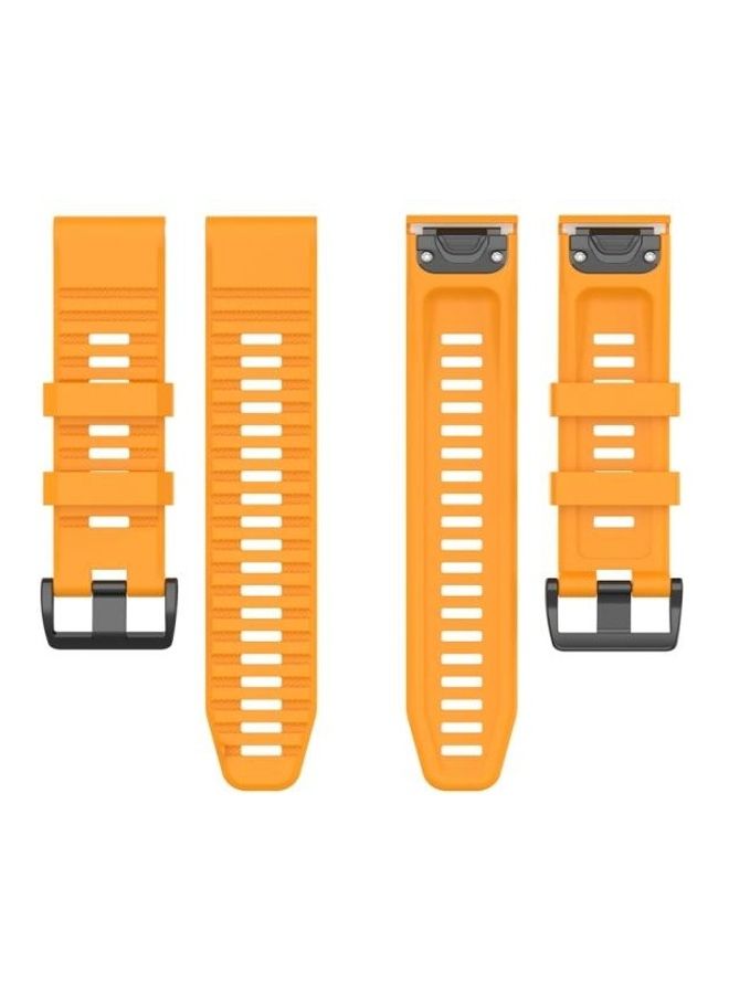 BGM Smart Quick Release Silicon Wrist Strap For Garmin Fenix 6 Yellow - Image 4