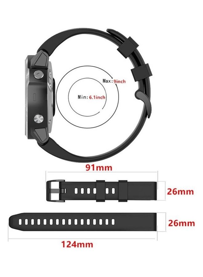 BGM Smart Quick Release Silicon Wrist Strap For Garmin Fenix 6 Yellow - Image 5