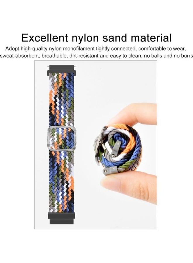 BGM Adjustable Nylon Braided Elasticity Replacement Strap For Samsung Galaxy Watch 46mm Red/Black - Image 5