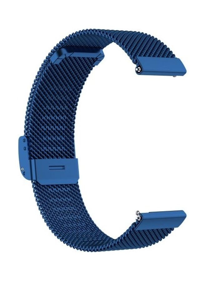 BGM Stainless Steel Mesh Watch Wrist Strap For Huawei GT/GT2/Galaxy Watch/Fossil Gen 5 Carlyle 22-46mm Dark Blue - Image 1