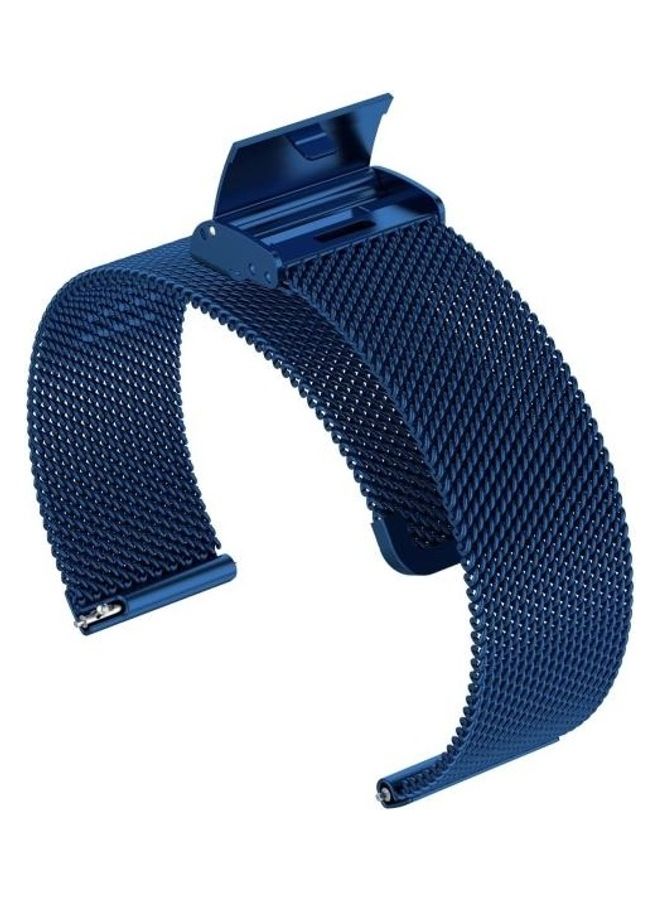 BGM Stainless Steel Mesh Watch Wrist Strap For Huawei GT/GT2/Galaxy Watch/Fossil Gen 5 Carlyle 22-46mm Dark Blue - Image 3