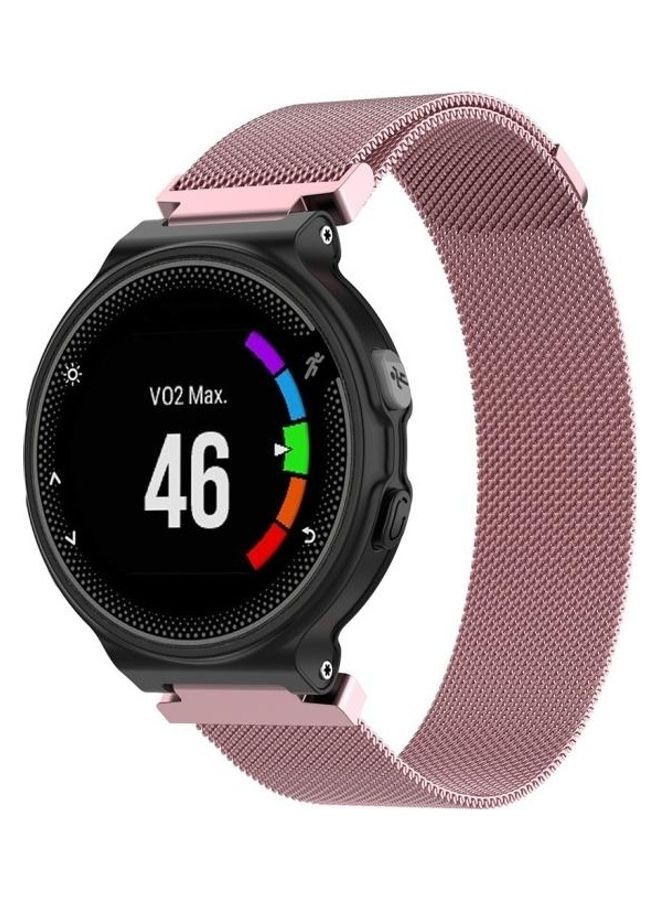 BGM Milanese Wrist Strap Watchband For Garmin Forerunner 235 22cm Pink - Image 1