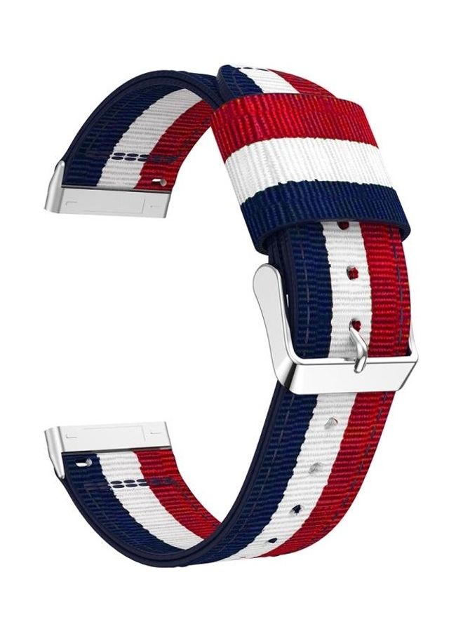 BGM Replacement Strap Watchband For Fitbit Versa 3 Red/White/Blue - Image 1