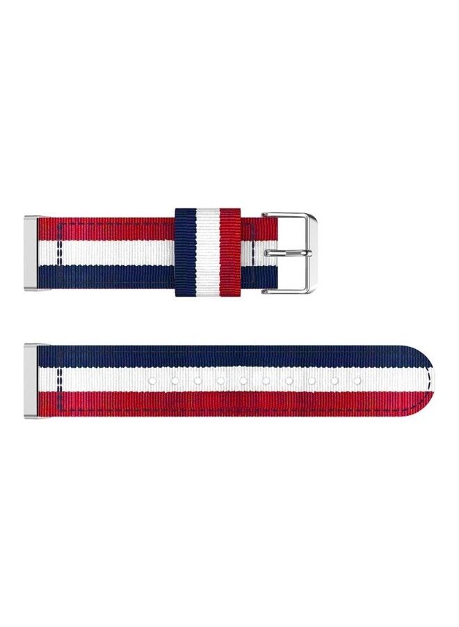 BGM Replacement Strap Watchband For Fitbit Versa 3 Red/White/Blue - Image 2
