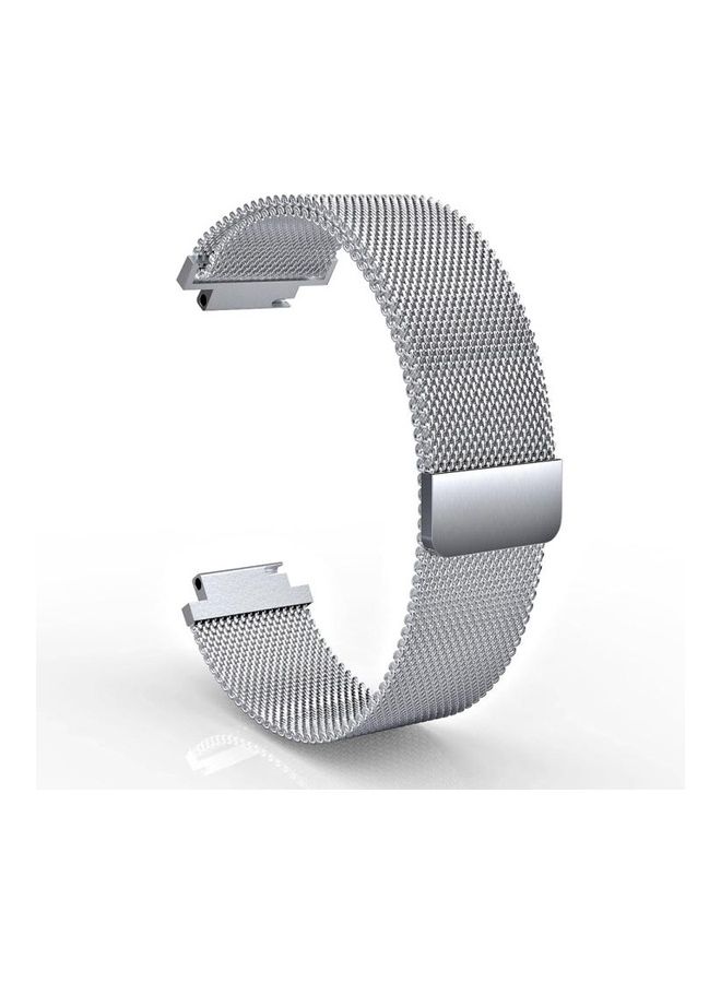 BGM Milanese Replacement Wrist Strap For Garmin Vivo Active HR / Approach S2 / S4 Silver