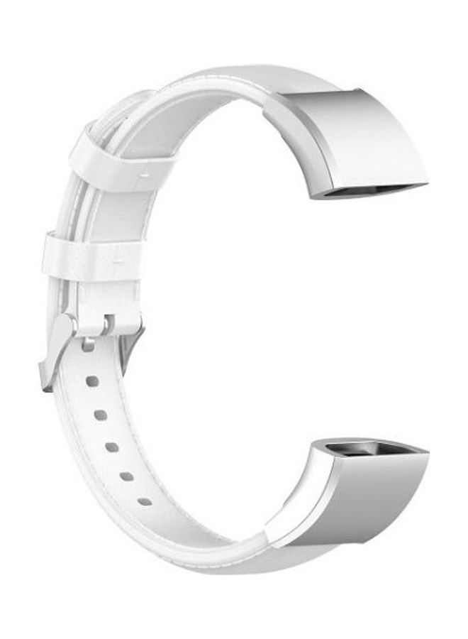 BGM Oil Wax Leather Strap For Huawei Band 3 And 4 Pro White - Image 1