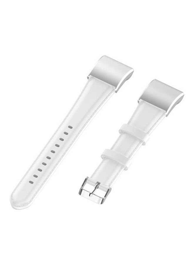 BGM Oil Wax Leather Strap For Huawei Band 3 And 4 Pro White - Image 2