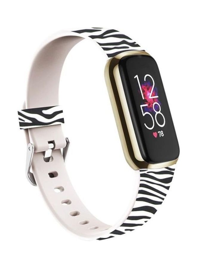 BGM Silicone Replacement Strap For Fitbit Luxe Zebra - Image 2