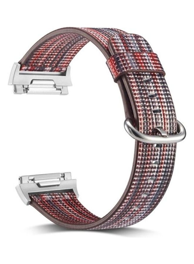 BGM Leather Coloured Drawing Watchband For Fitbit Ionic Multicolour - Image 3