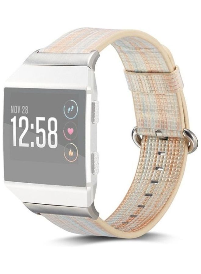 BGM Leather Coloured Drawing Watchband For Fitbit Ionic Multicolour - Image 1