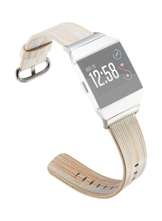 BGM Leather Coloured Drawing Watchband For Fitbit Ionic Multicolour - Image 2