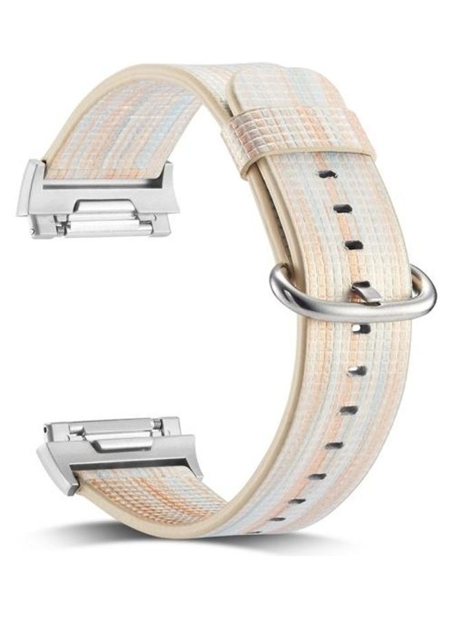 BGM Leather Coloured Drawing Watchband For Fitbit Ionic Multicolour - Image 3