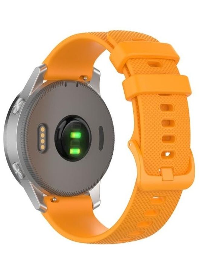 BGM Silicone Smart Watch Replacement Strap For Garmin Yellow - Image 1