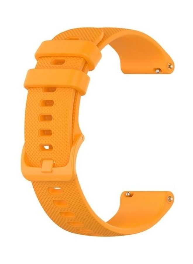 BGM Silicone Smart Watch Replacement Strap For Garmin Yellow - Image 2