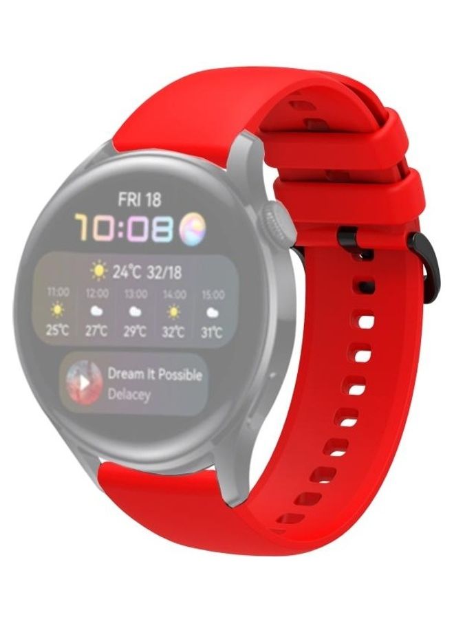 BGM Silicone Replacement Strap For Huawei Watch 3/3 Pro Red - Image 1