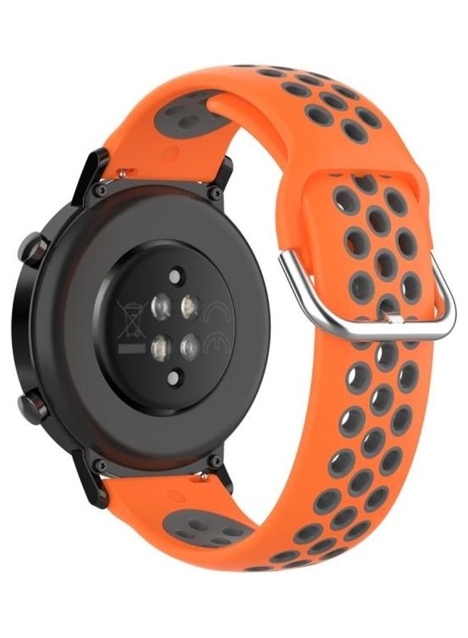 BGM Sport Wrist Strap Watchband For Huawei Watch GT2 42mm Orange/Grey - Image 2