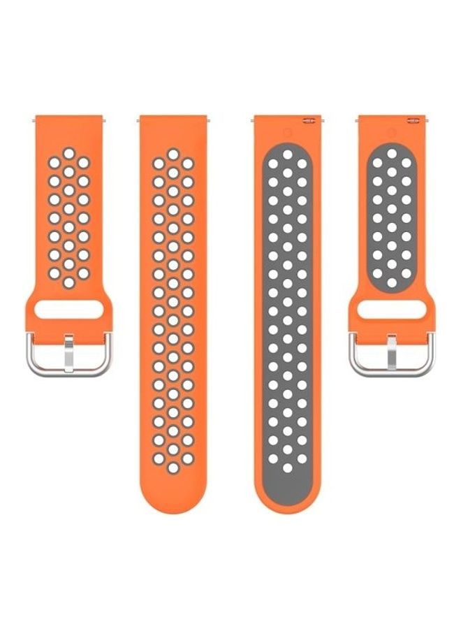 BGM Sport Wrist Strap Watchband For Huawei Watch GT2 42mm Orange/Grey - Image 3