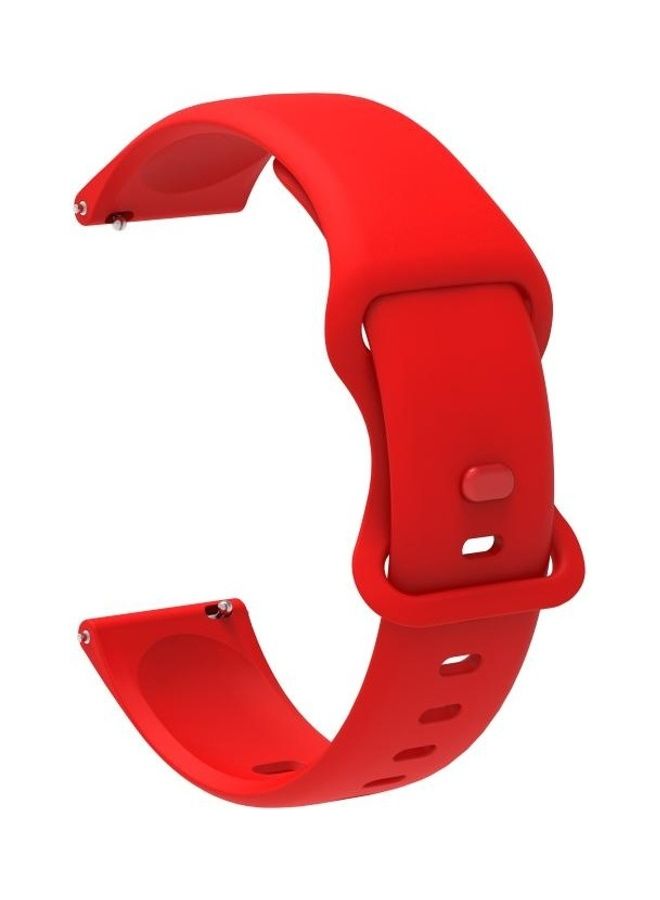 BGM Internal Buckle Perforation Silicone Replacement Watchband For Huawei Watch 3 Red - Image 2