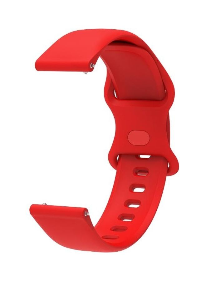 BGM Internal Buckle Perforation Silicone Replacement Watchband For Huawei Watch 3 Red - Image 3