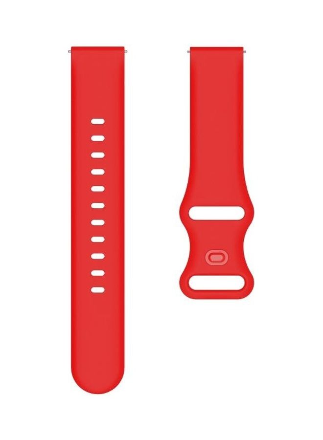 BGM Internal Buckle Perforation Silicone Replacement Watchband For Huawei Watch 3 Red - Image 4