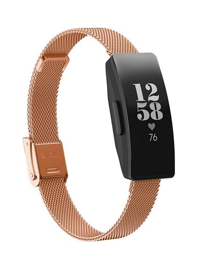 BGM Milanese Replacement Strap For Fitbit Ace 3/Inspire 2 Rose Gold  - Image 3