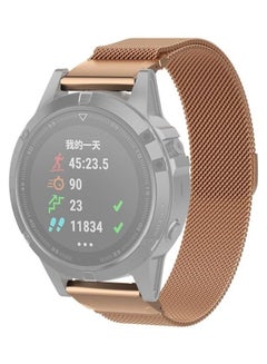 Milanese Strap For Garmin Fenix 6S Rose Gold
