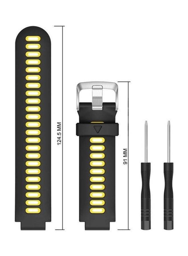 BGM Smart Silicone Wrist Strap For Garmin Forerunner 735XT Yellow - Image 4