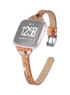 BGM Slim Sequin Glitter Leather Strap For Fitbit Versa / Versa 2 / Versa Lite / Versa SE Rose Gold  - Image 1