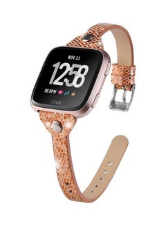 BGM Slim Sequin Glitter Leather Strap For Fitbit Versa / Versa 2 / Versa Lite / Versa SE Rose Gold  - Image 3