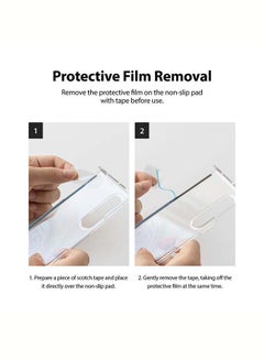 Ringke Slim Case for Galaxy Z Fold 3 Anti-Cling Micro-Dot Technology Shockproof Protective Supports Fast Wireless Charging Clear  - Image 4