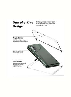 Ringke Slim Case for Galaxy Z Fold 3 Anti-Cling Micro-Dot Technology Shockproof Protective Supports Fast Wireless Charging Clear  - Image 5