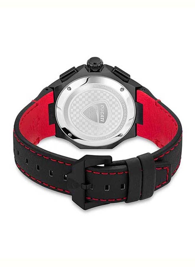 Ducati Corse Men's Motore Chronograph Leather Wrist Watch DTWGC2019004 - 49 mm - Black  - Image 2