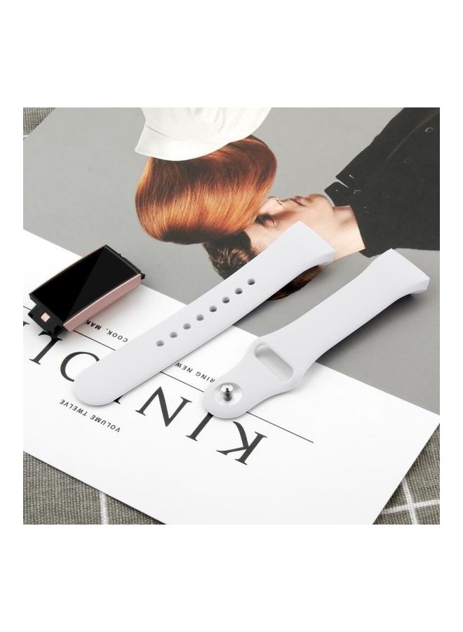 بي جي إم سوار من السيليكون لساعة فيتبيت أبيض - Image 5