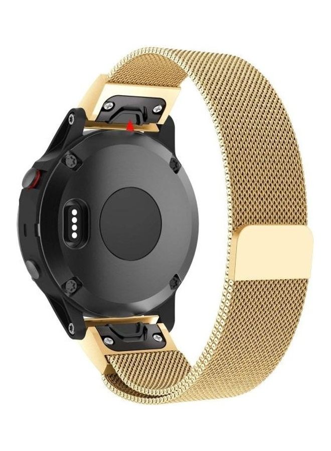 BGM Stainless Steel Replacement Wrist Strap Watch Band Gold