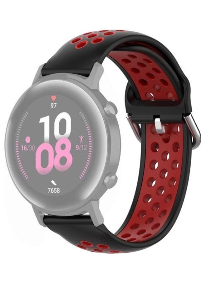 BGM Two Color Sport Wrist Strap Watchband Red/Black - Image 1